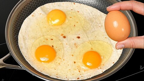 Just add eggs and cheese to the tortilla! A quick and tasty breakfast for the whole family!