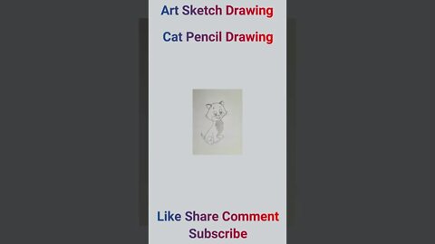 Cartoon Cat Pencil Drawing Simple Shorts-4 l Cartoon Cat East Drawing #drawingwithpencil #drawingart