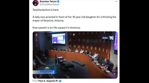 Totalitarianism is here.. A lady was arrested in front of her 10 yr old daughter for...