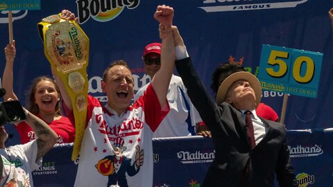 (Audio) - Hilarious Reaction to Nathan's 2021 Hot Dog Eating Contest