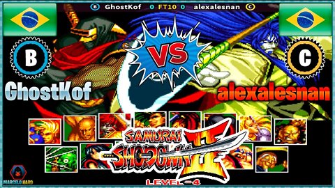 Samurai Shodown II (GhostKof Vs. alexalesnan) [Brazil Vs. Brazil]