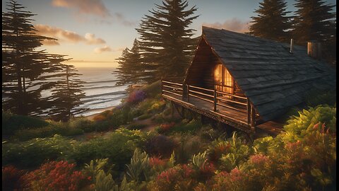 Two Minutes of Beautiful Secret Gardens: A.I. Renderings & Visualizations - Log Cabin Hideaways