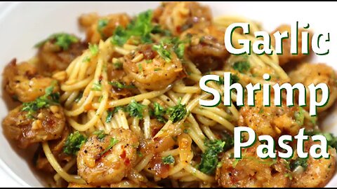 Spicy Butter Garlic Shrimp Pasta Recipe | Prawn Pasta