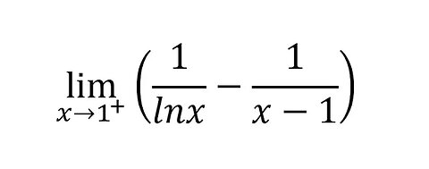 Calculus Help: Find the limits: Lim {x approaches 1+ } (1/lnx - 1/(x-1)) - L'Hospital - Derivative