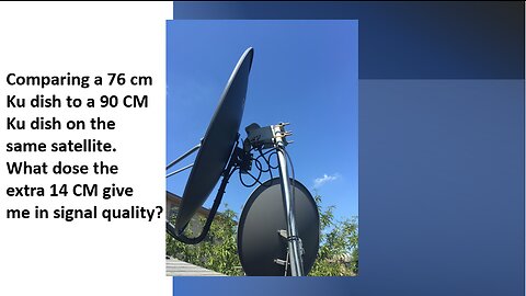 Compairing a 76 cm to a 90 cm Ku Band Dish