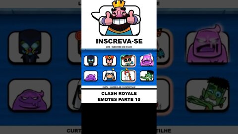 TODOS OS EMOTES - CLASH ROYALE PARTE 10