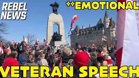 🇨🇦 Veteran Speaks At War Memorial - ROLLING THUNDER ⚡️