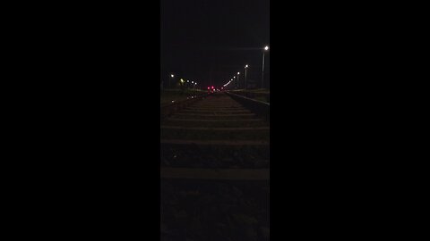 Night photographe on railway track