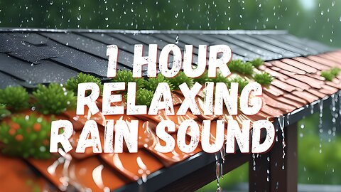 1 hour of Raindrops on Rooftop Sounds For Sleeping | Instantly Fall A Deep Sleep #studymusic