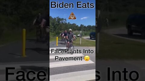 Joe Biden Falls Of Bike and Face Plants Into Concrete