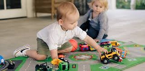 Little Treasures: Kids Playing with Toys"