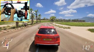 AUDI RS 6 AVANT FORZA HORIZON 5 GAMEPLAY Steering Wheel + Shifter G29