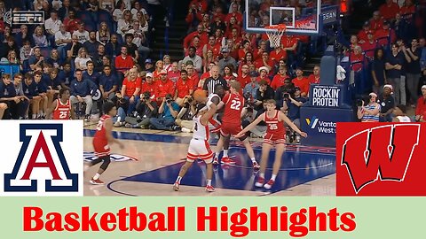 #23 Wisconsin vs #1 Arizona Basketball Game Highlights 12 9 2023