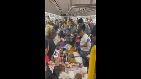 Thanksgiving Dinner On a NYC Subway