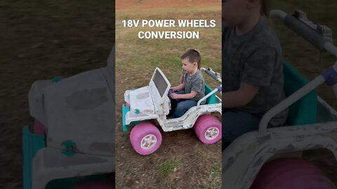 18volt Power Wheels Conversion #shorts