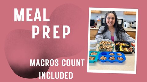 Meal Prep - Macros Included//Breakfast and lunch meal prep//meal prep for weight loss