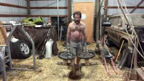 Heavy "Kettlebell" Swings, Natural Stone Loading, and Farmer's Walks