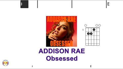 ADDISON RAE - Obsessed - (Chords & Lyrics like a Karaoke) HD