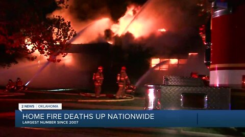 Home fire deaths up nationwide