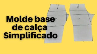 Molde base de calça simplificado