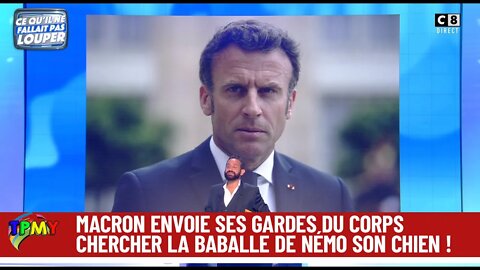 Emmanuel Macron envoie gardes du corps chercher la baballe dans l'eau ! #tpmp #france #politique