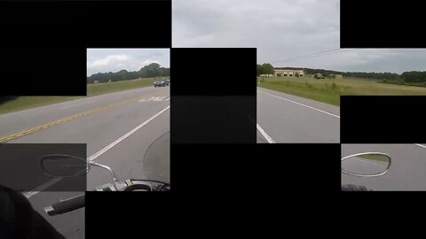 Biker Drag Racing a Mini-Van