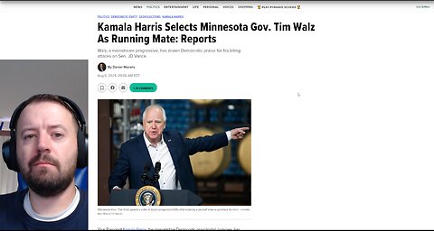 Harris Selects FAR LEFT Tim Walz As VP Pick, Harris' Website Doesn't List Policy Positions