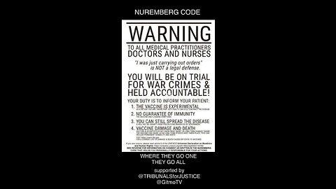 NUREMBERG CODE ACTIVE - NO AMNESTY