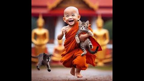 Baby monk# cute monk # viral # shorts