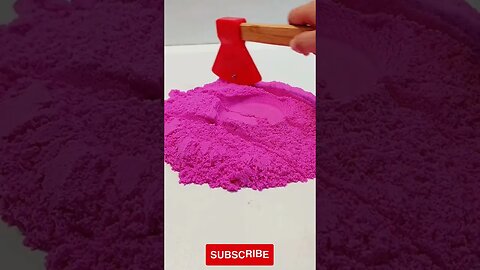 Beautiful pink colour kinetic sand smashing video#kineticsand #reel #toys #kids#sandartist #colors