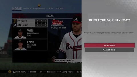 Braves Dynasty S:5 G:65 VS Pittsburgh (42-22)