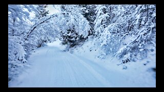 Extreme Winter Ride on Small Snow Trial