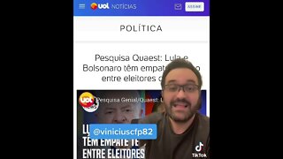 COINCIDÊNCIA? Após sucesso de Bolsonaro no Flow, pesquisa Quaest “diminui” diferença para Lula