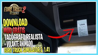 MOD TACÓGRAFO E VOLANTE ANIMADO SCANIA R e S EURO TRUCK SIMULATOR 2 1.41