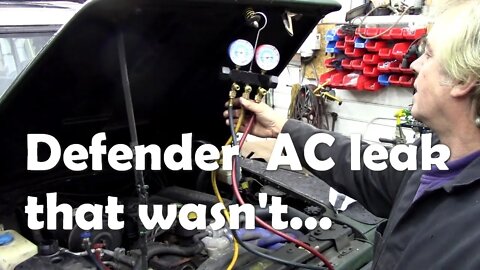 Defender AC repair. Was informed of a leak, but it wasn't....