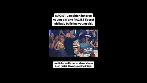 Poor Black Girl being ignored and scolded in Biden Campaign