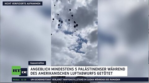 USA richten temporären Gaza-Hafen ein – Fünf Menschen von abgeworfenem US-Hilfspaket getötet