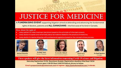 Justice for Medicine Symposium Guelph Sept 21/24