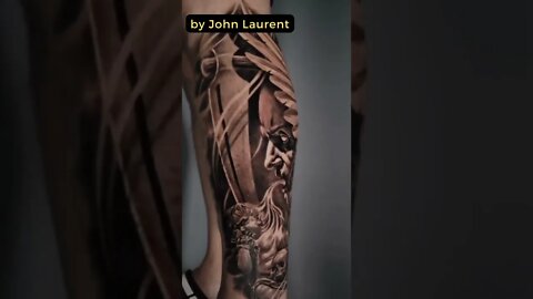 Stunning work by John Laurent #shorts #tattoos #inked #youtubeshorts