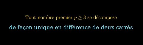 Un résultat dû à Pierre Fermat