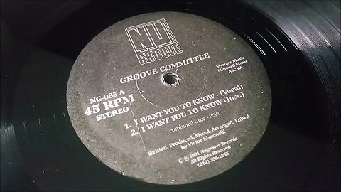 Groove Committee - I Want You To Know (Vocal)