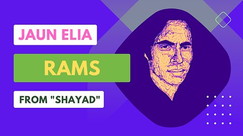 RAMZ Poetry by Jaun Elia, Book SHAYAD, URDU HINDI poetry, AR Studio