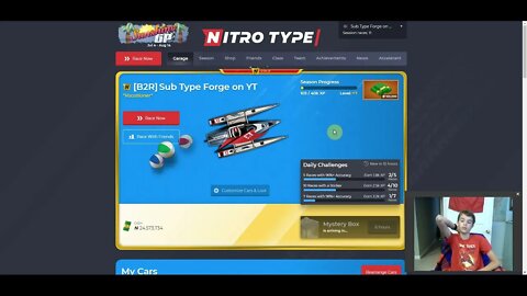 ME WANT INFINITE LEVEL CARS!!! I am not dead!! Nitro type.