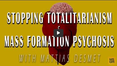 Mattias Desmet - Stopping Totalitarianism And Mass Formation Psychosis