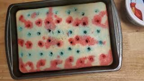 Patriotic poke cake