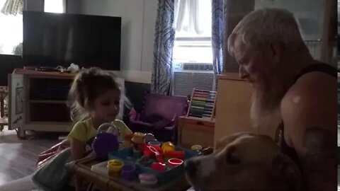 Silly Playdough Haircuts with Grandpa... CUT MY HAIR!!!!!