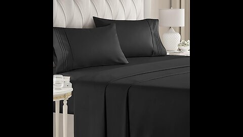 For order link in description King Bedding Sheet Set - Breathable & Cooling