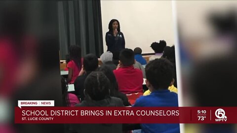 School district brings extra counselors following shooting in Fort Pierce