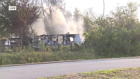 The North Fort Myers Fire Department responds to fire in Suncoast Estates