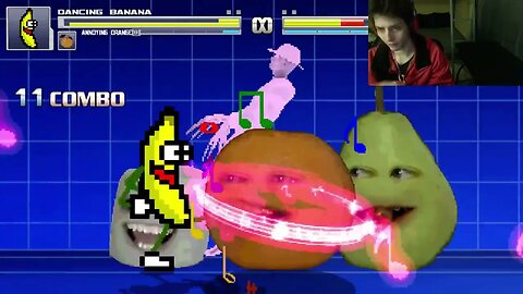 Fruit Characters (Annoying Orange And Dancing Banana) VS Freddy Krueger In An Epic Battle In MUGEN